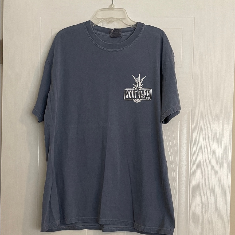 Comfort Colors Navy Short-Sleeve Tee with White Chest Logo